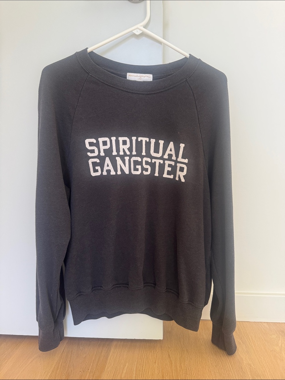 Spiritual Gangster Black Crewneck with White Logo